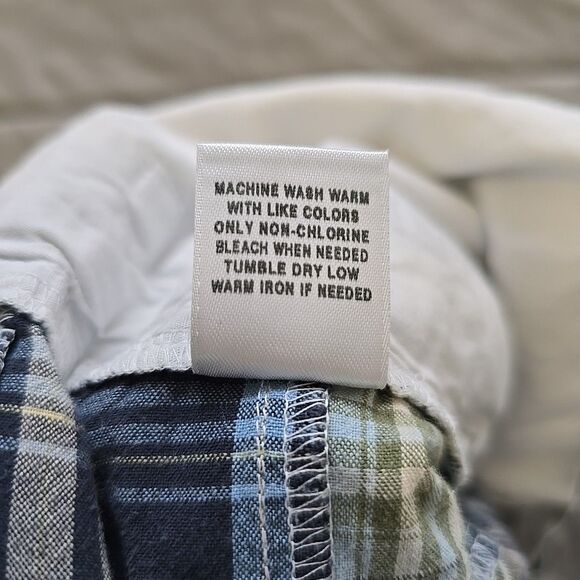 Casuals Roundtree & Yorke Mens 36 Plaid Patchwork Shorts Cotton Preppy Boho - Picture 8 of 8